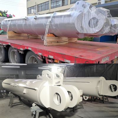 cilindro hidráulico de luffing de grúa personalizado certificado ISO9001 para excavadoras de ruedas de cubo