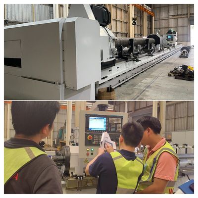 2 cabezas personalizadas para el deslizamiento y la quema de rodillos con SIEMENS CNC