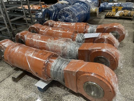 Presión de ensayo de 35Mpa cilindro hidráulico de viga de marcha con sellado de Merkel
