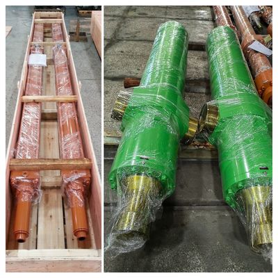 Presión de prueba de 32 MPa cilindros hidráulicos de 3 etapas de trabajo pesado con diámetro máximo de perforación de 865 mm en la planta de acero