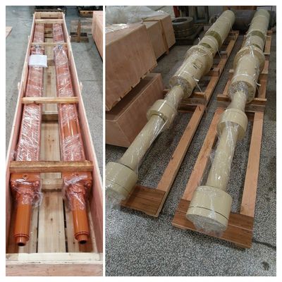 Metallurgia cilindros hidráulicos pesados de 3 etapas con tubo de cilindro de 27SiMn
