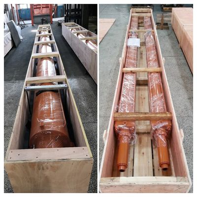 21 Mpa Presión de funcionamiento Fábrica de acero cilindros hidráulicos de trabajo pesado con longitud de carrera a medida