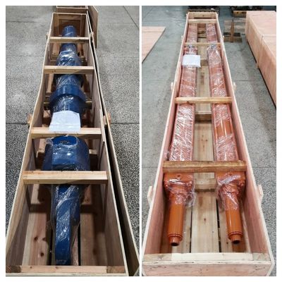 32 Mpa Presión de prueba Fábrica de acero cilindros hidráulicos de trabajo pesado con longitud de carrera a medida