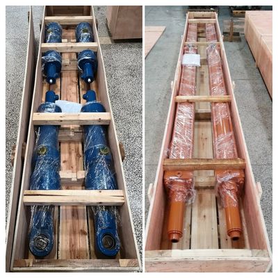 32 Mpa Presión de prueba Fábrica de acero cilindros hidráulicos de trabajo pesado con diámetro a medida