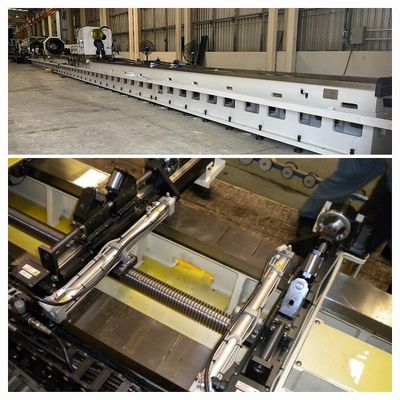 Máquina hidráulica de deslizamiento y rotación de rodillos 5000 mm/min Velocidad de alimentación de corte por husillo